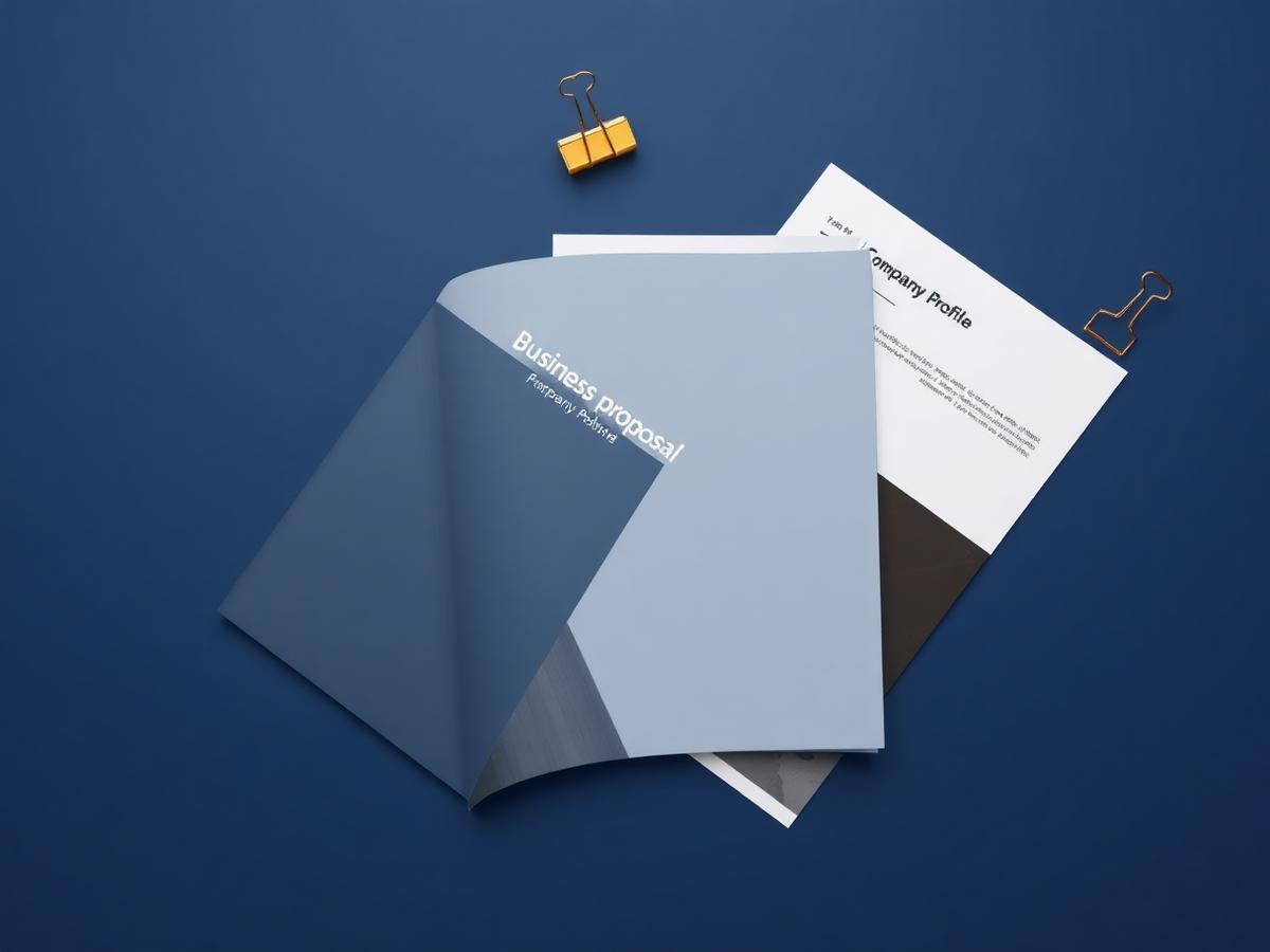 Printed business proposal and company profile documents